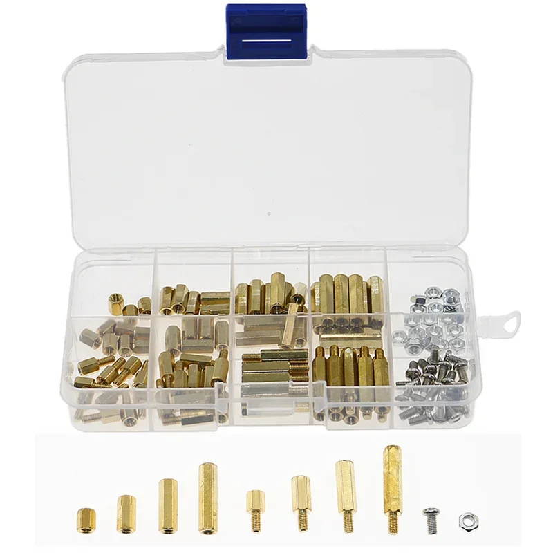 120 Uds M3 macho hembra latón columna hexagonal soporte espaciador Pilar M3 tuerca de tornillo juego mixto placa PCB - imagen 2