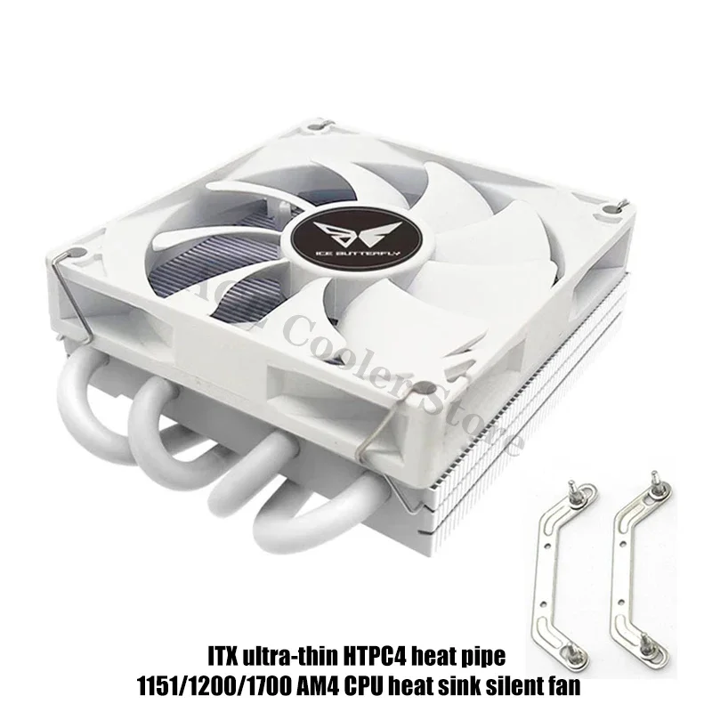 Enfriador de aire de CPU para Mini ITX, ultrafino, 39mm de alto, Z39, 4 heatpipe, radiador de CPU de cobre, Control PWM de 4 pines para plataforma Intel/AMD - imagen 4