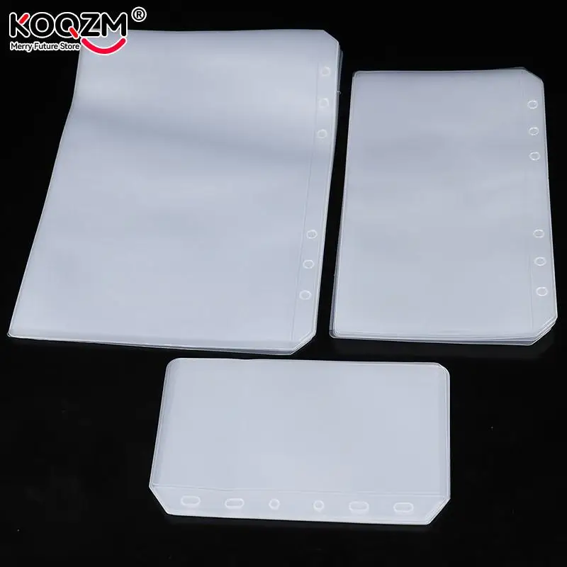 Bolsillos de carpeta para archivador de documentos, carpetas transparentes para cuaderno, A5, A6, A7, 1 unidad