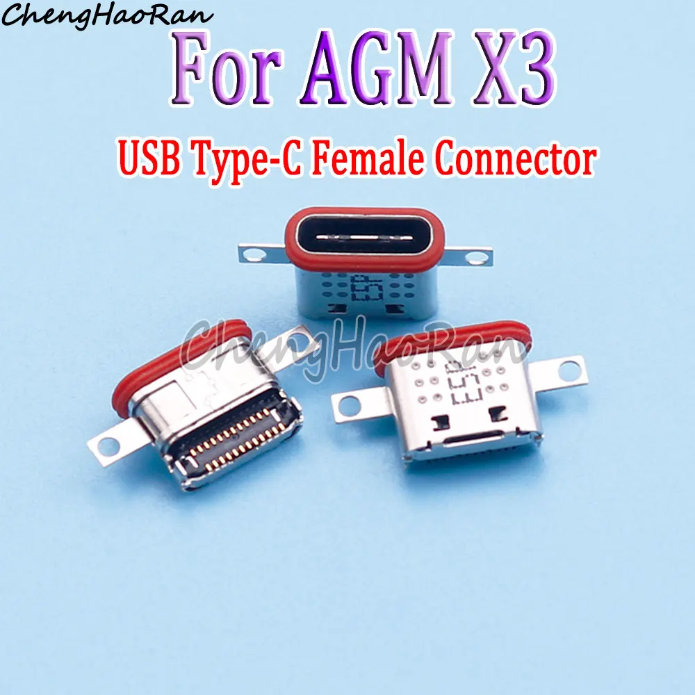 Enchufe hembra tipo C para alimentación AGM X3, conector de puerto de carga rápida USB incorporado, impermeable, 1 unidad