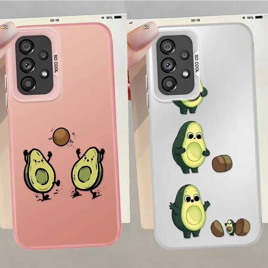 Funda divertida de aguacate para Samsung Galaxy A14 A11 A50 A06 A16 A02 A15 A12 A13 A20s A04e A03 funda trasera para teléfono - imagen 5