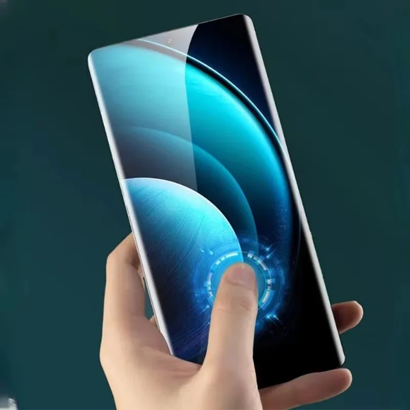 Vidrio templado Original curvado con pegamento completo 3D para Vivo X100 película protectora de pantalla para S18 V30 V27 V40 Y300 Pro V40 Lite T3 Ultra - imagen 5