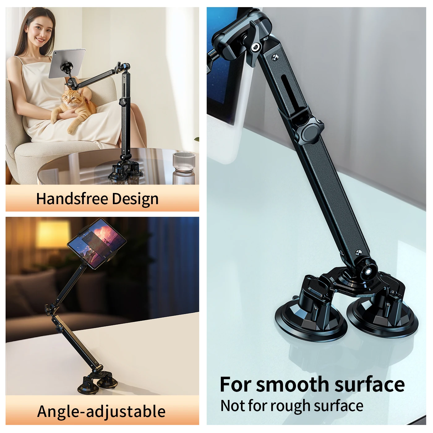 Soporte para tableta Lanparte para escritorio, soporte con abrazadera para iPad, 360 °   Soporte de brazo ajustable para tabletas iPad Pro/Air/,Galaxy Tabs, 4,7"-13,5" - imagen 5