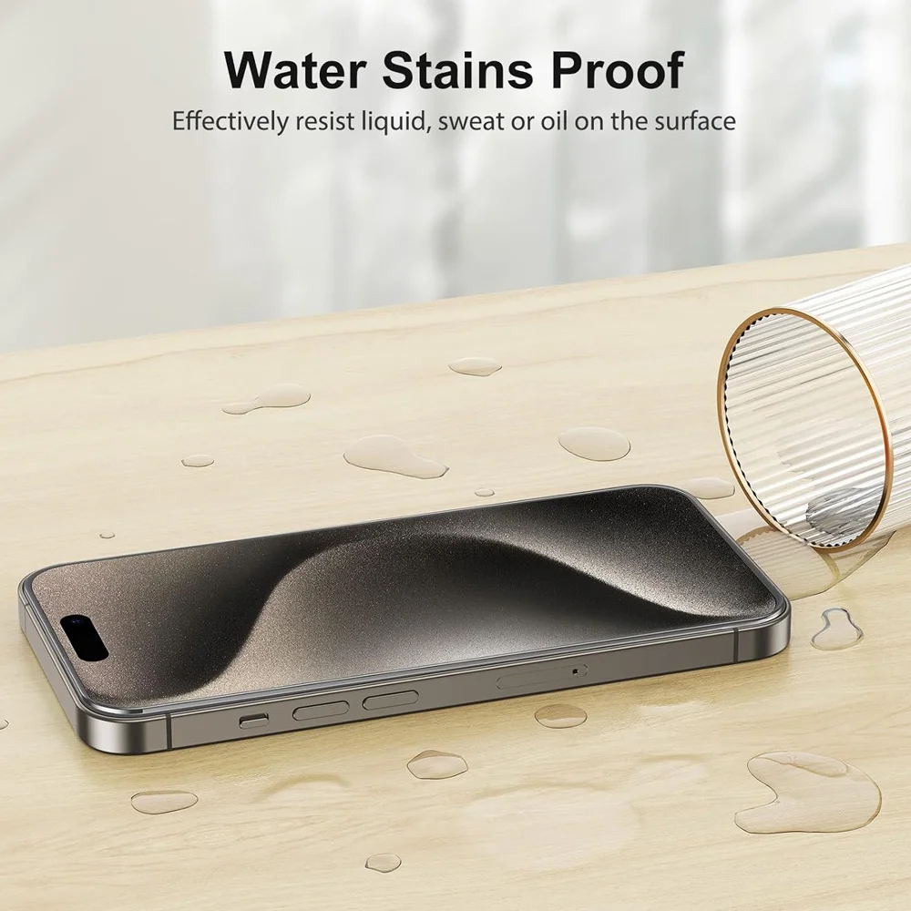 HD Película de teléfono para iPhone 17 16 15 14 Pro Max Protector de pantalla de vidrio iPhone 13 Mini 12 11 Pro cristal templado iPhone 16 Plus Película de lente de cámara For iPhone 16 Pro Max Glass - imagen 4