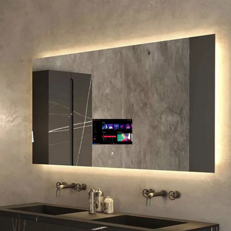 Espejo mágico elegante del maquillaje del cuarto de baño del espejo de la TV de Android de la vaidad Full HD del cuarto de baño con la luz llevada - imagen 5