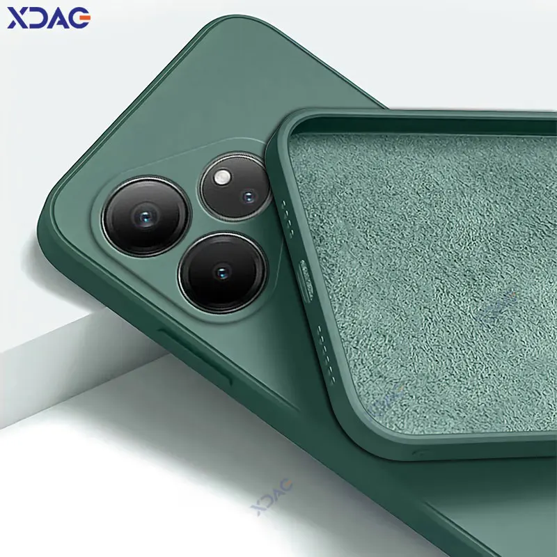 Funda cuadrada de silicona líquida para teléfono Realme GT Neo 6 SE 6T 5G 360, funda protectora suave a prueba de golpes, bolsa para móvil GT6 Neo6 6SE - imagen 3