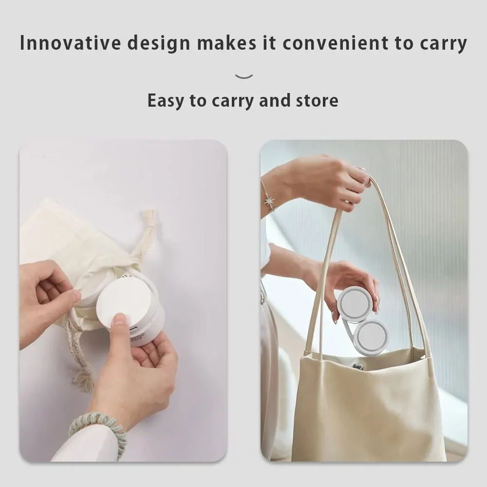 Mini ventilador portátil USB para exteriores, ventilador frío manos libres para cuello, colgante, recargable, deportivo, 3 velocidades, ajustable - imagen 5