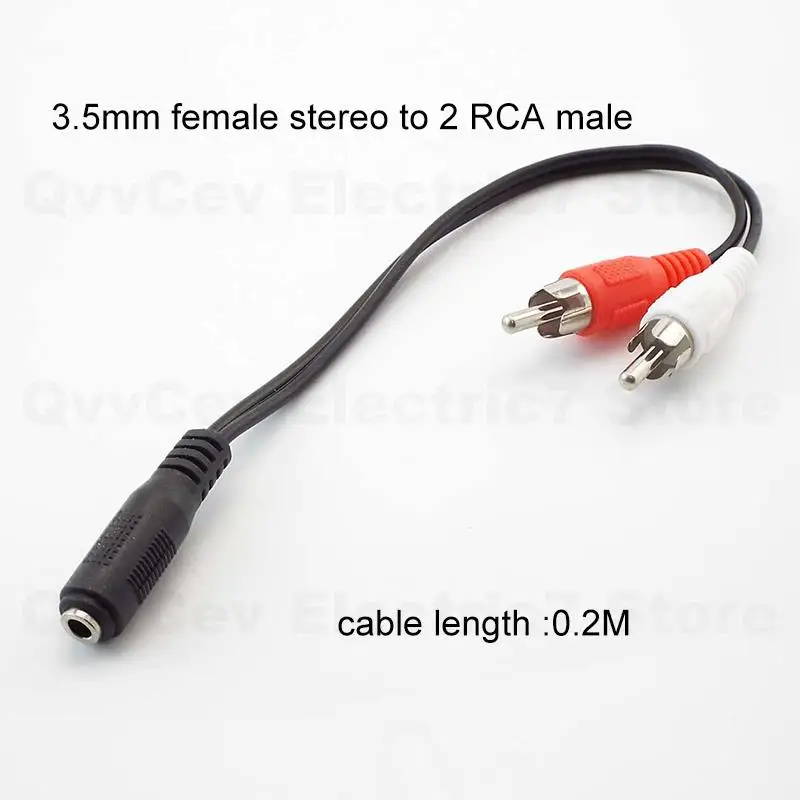 Conector Jack macho hembra de 3 polos, 4 polos, 3,5mm a 2RCA, 3 RCA, adaptador macho hembra, Cable AV de Audio y vídeo 3RCA A7 - imagen 2