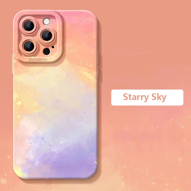 Funda de teléfono de silicona con pintura al óleo de nubes para Xiaomi Redmi 13, 12, 14C, 13C, 12C, Redmi Note 14, 13, 12 Pro Plus, 5G, 12S, 11S, 11, 10S