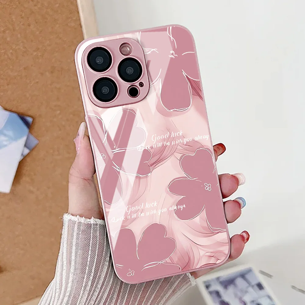 Funda de teléfono con pintura al óleo de flores para iPhone 16 13 17 15 11 12 14 Pro Max 17 Air 16E 8 7 Plus XR SE 2022 2020 cubierta de vidrio templado - imagen 3
