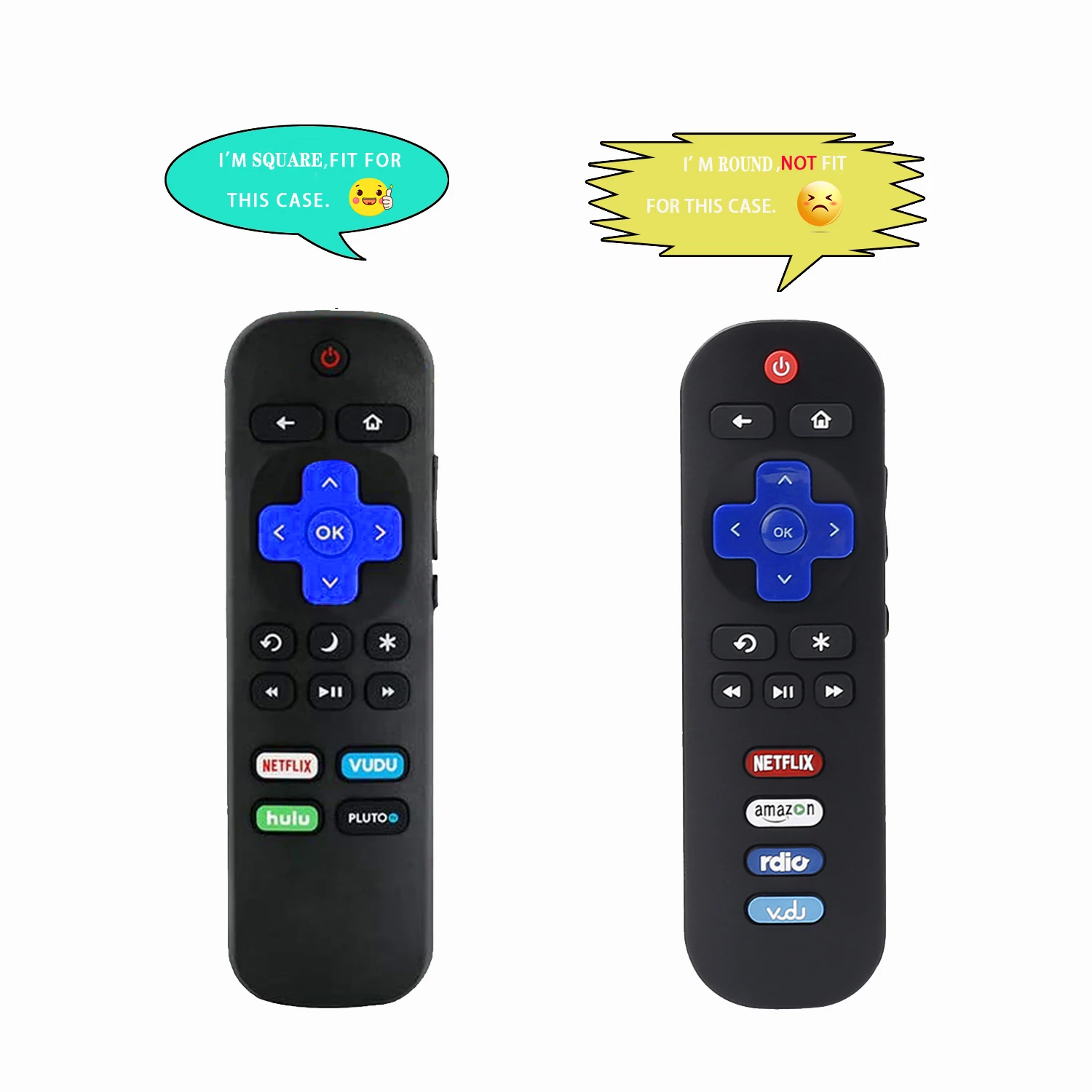 Funda protectora para mando a distancia TCL Roku TV, cubierta de silicona antideslizante, 3600R 3800/3900, 1 par - imagen 3