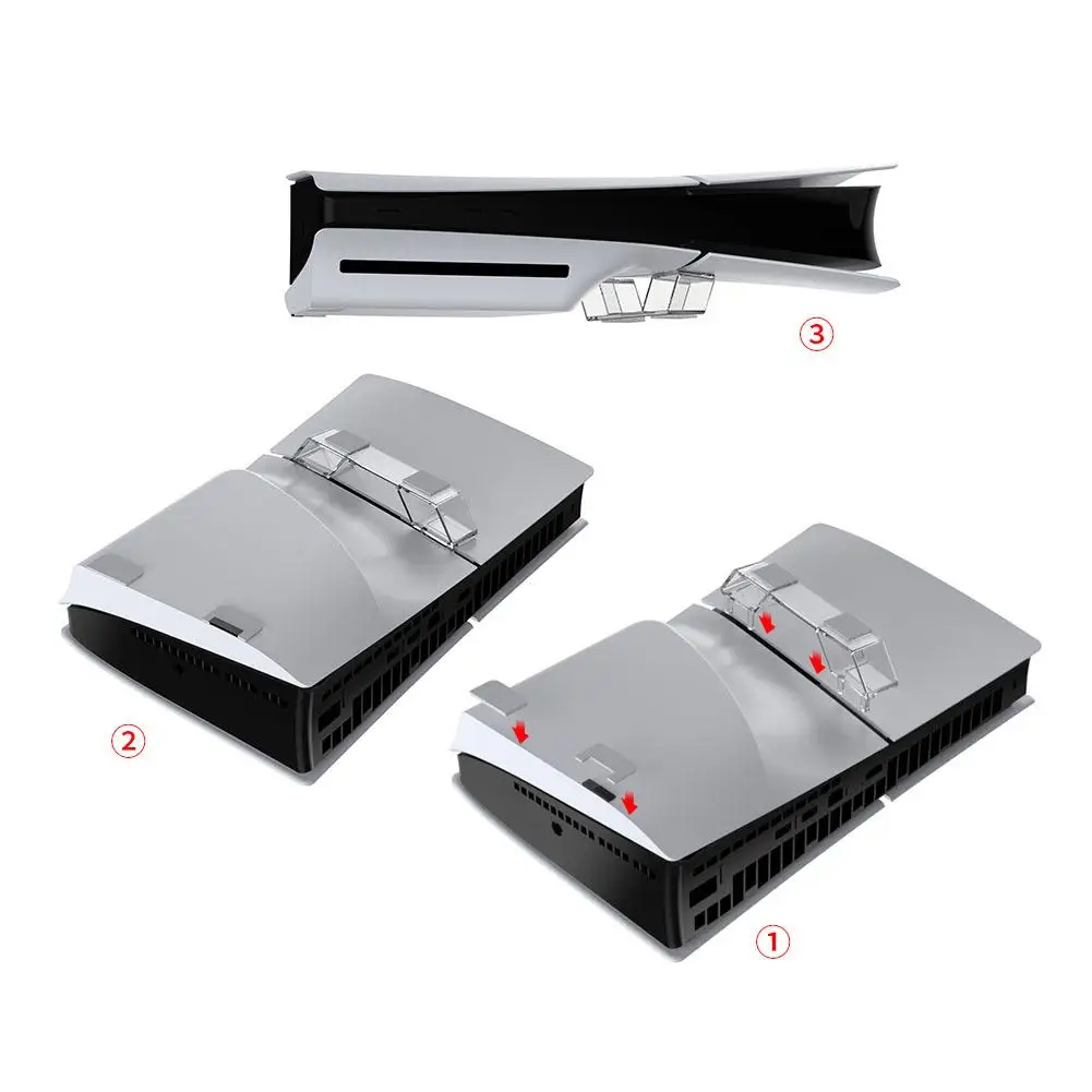 Soporte Horizontal para consola de juegos, edición de unidad Digital/óptica delgada, soporte de montaje en muelle, Base transparente para 5 Slim - imagen 2