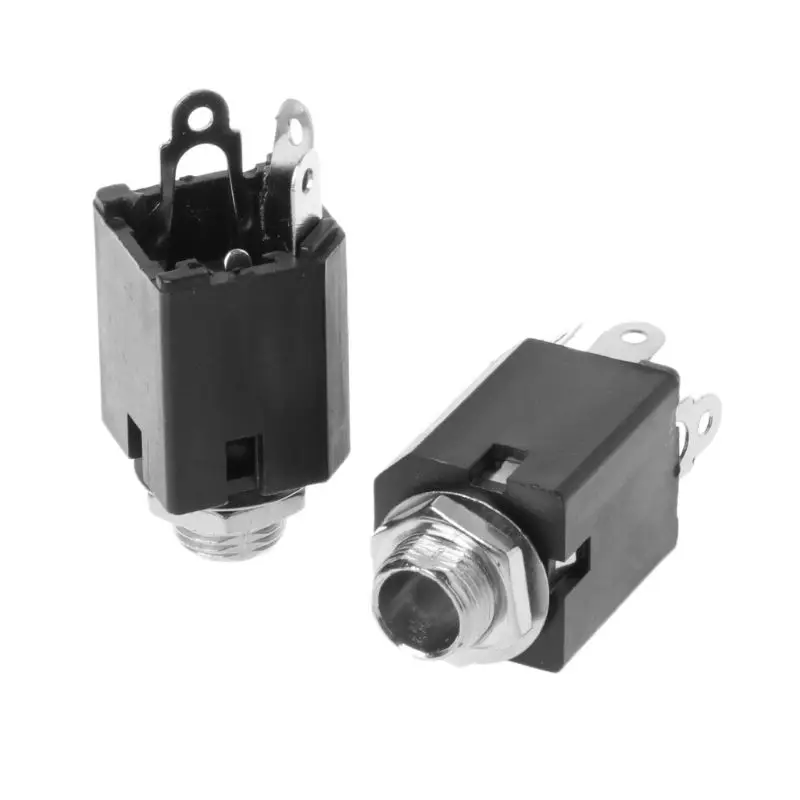 Enchufe de Audio de 10 piezas y 6,35mm, Conector de 3 pines con tuerca de tornillo, PJ-612 - imagen 3