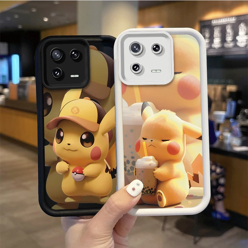 Funda de teléfono con dibujos de Pokemon Pikachu para XIAOMI 14 13 12 11T Pro 13 12 11 Lite Poco F6 F5 X5 X3 Pro NFC, funda suave a prueba de golpes - imagen 3