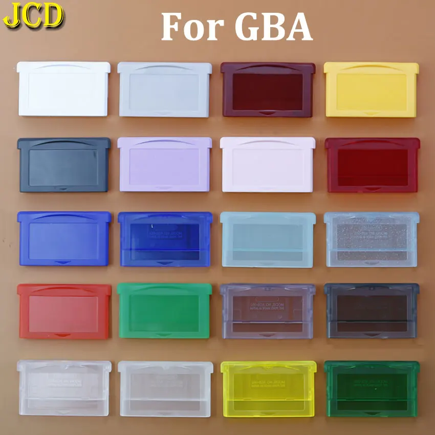 JCD-funda protectora de plástico para cartucho, caja de tarjetas de almacenamiento para juegos GBA con tornillos