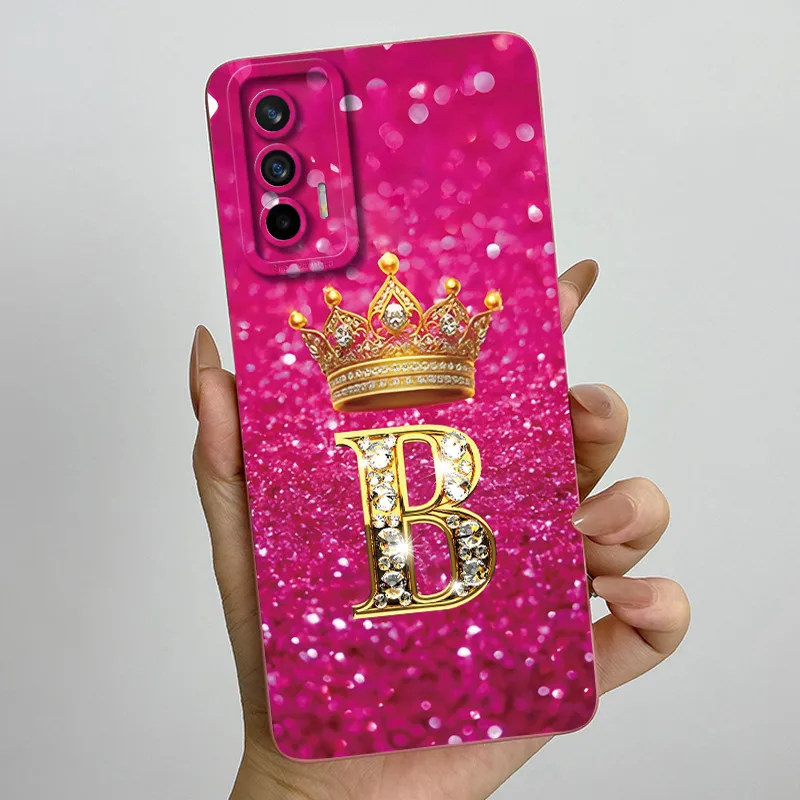 Para Realme GT Neo Flash/Neo 2T/Q3 Pro 5G moda letra inicial pareja funda de teléfono suave silicona TPU lente carcasa protectora - imagen 3