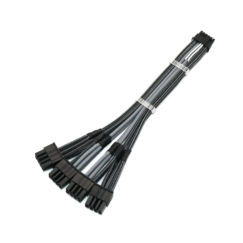 Angitu-Cable de alimentación PCIE 5,0 12VHPWR personalizado, 12 + 4/16 pines a 4x8 pines, CPU/ATX/EPS, macho, PSU, Cable Modular para Corsair, PSU, 16awg