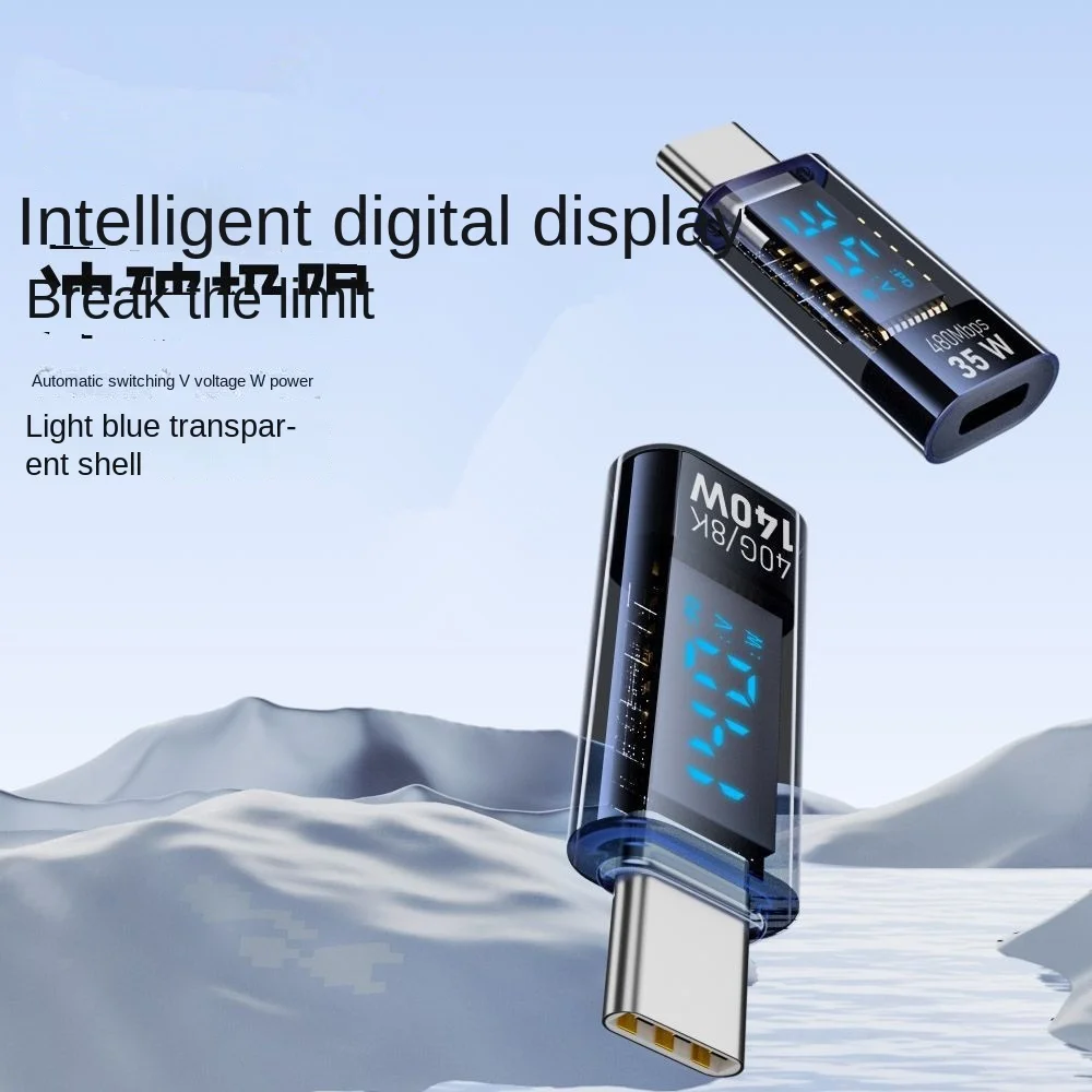 Extensor USB C medidor de potencia Digital PD 3,1 140W 240W pantalla LED 8K 40Gbps adaptador tipo C para teléfono móvil Thunderbolt3 portátil - imagen 4