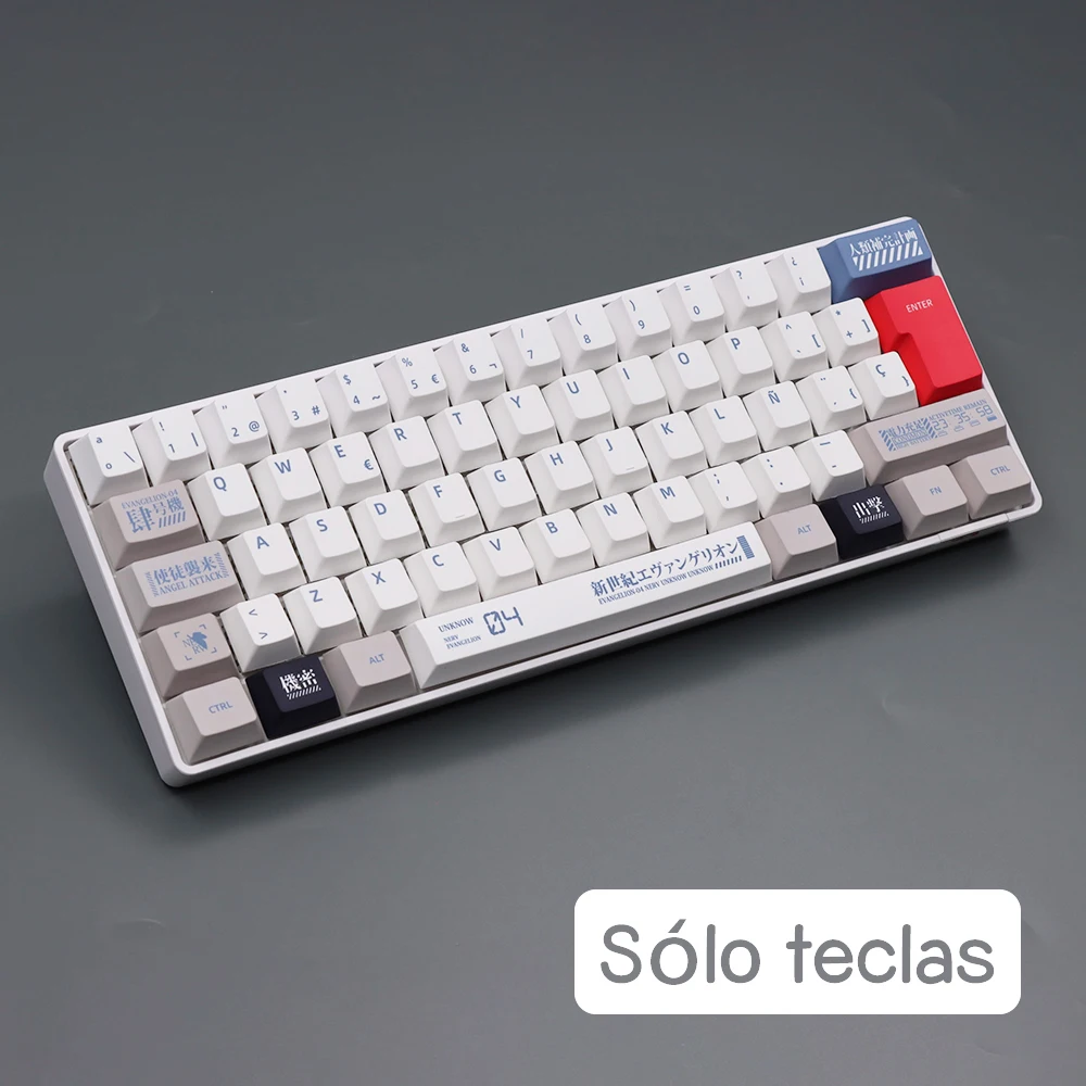 Teclas personalizadas de Anime en español, francés, alemán, japonés, coreano, ruso, perfil de cereza, diseño ISO para teclado mecánico - imagen 3