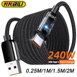 Cable USB-C NNBILI 240W QC 3.0 LED – Carga Rápida para Móviles