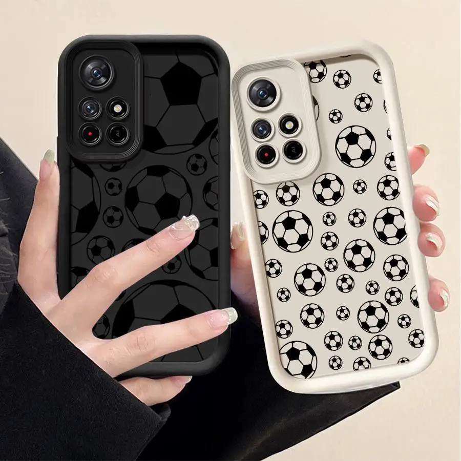 Funda suave de TPU para Xiaomi Redmi Note 11S 10 13 14 9 9s 11 12 13 14 Pro Plus 10S 12S divertido fútbol - imagen 2