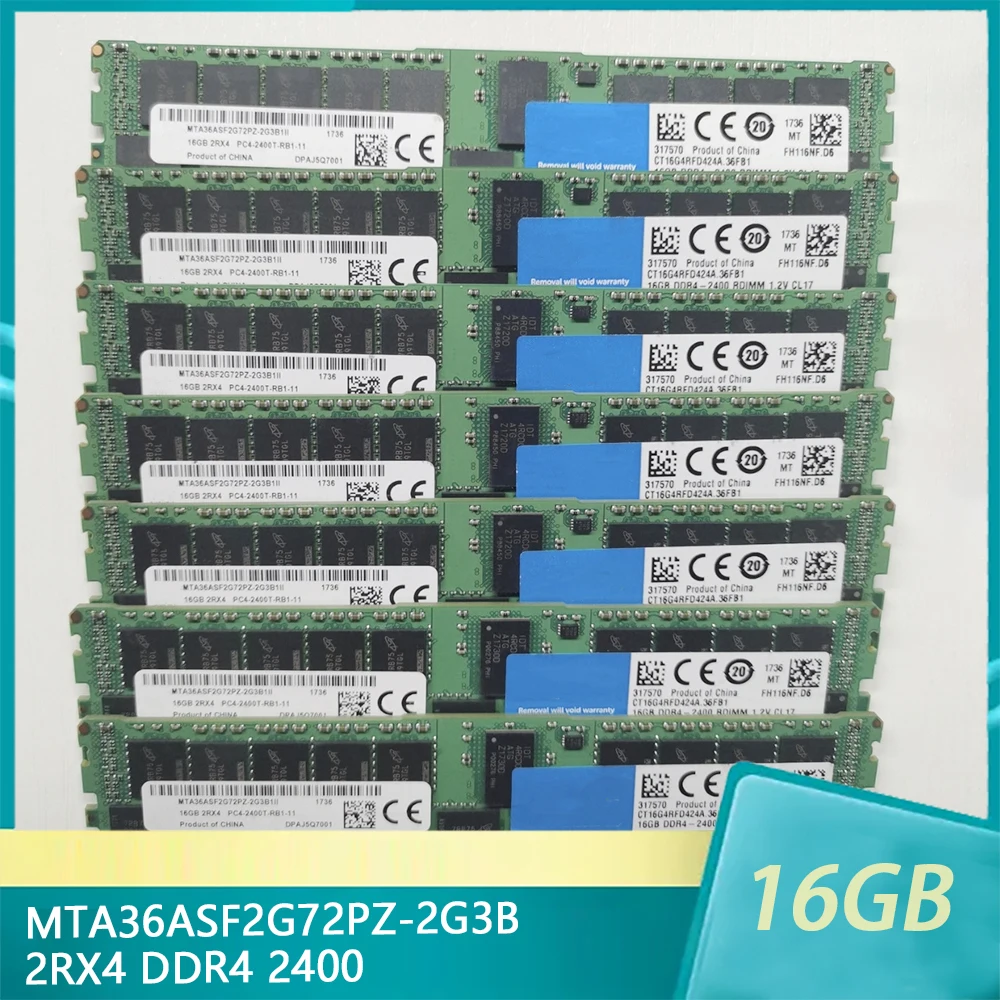 1 Uds 16G 16GB 2RX4 DDR4 2400 PC4-2400T-RB1 RAM MTA36ASF2G72PZ-2G3B memoria de servidor - imagen 2