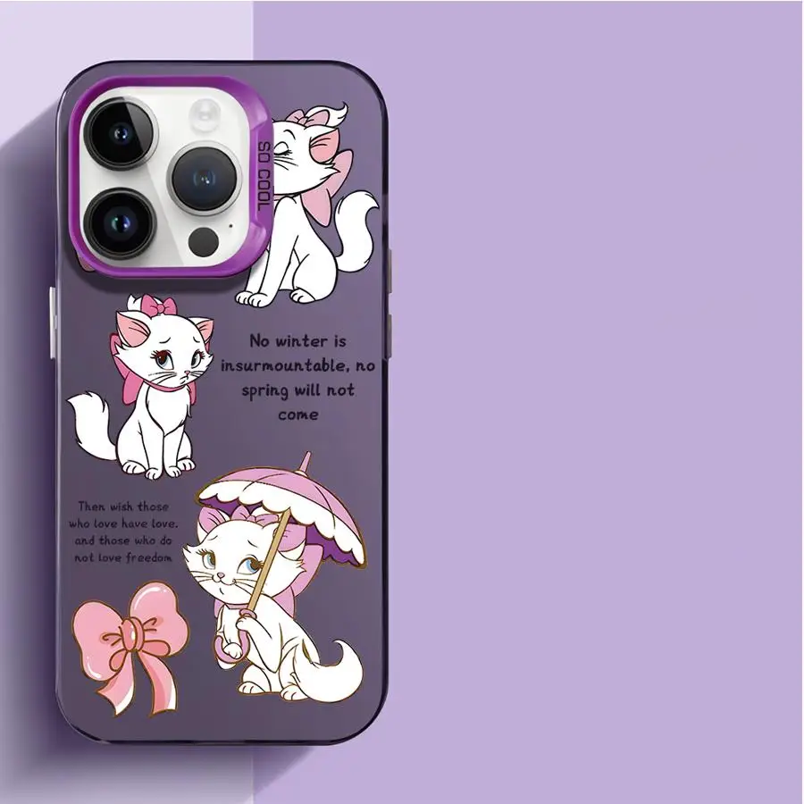 Funda de teléfono de cubierta suave para iPhone 11 12 13 Pro Max 16e 14 15 16 Plus Disney Marie - imagen 3