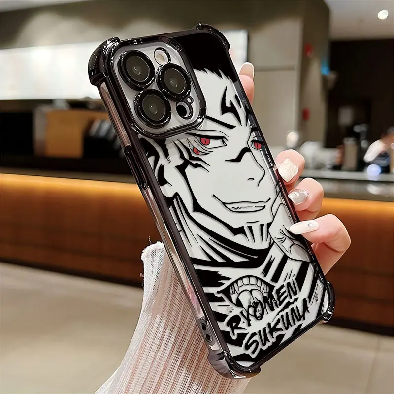 Funda chapada de Anime Jujutsu Kaisen Gojo para Infinix Hot 40i 30 30i 10s Play Smart 9 8 7 Note 40 Spark Go, funda de Airbag anticaída - imagen 4