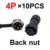 Back nut 4P 10PCS
