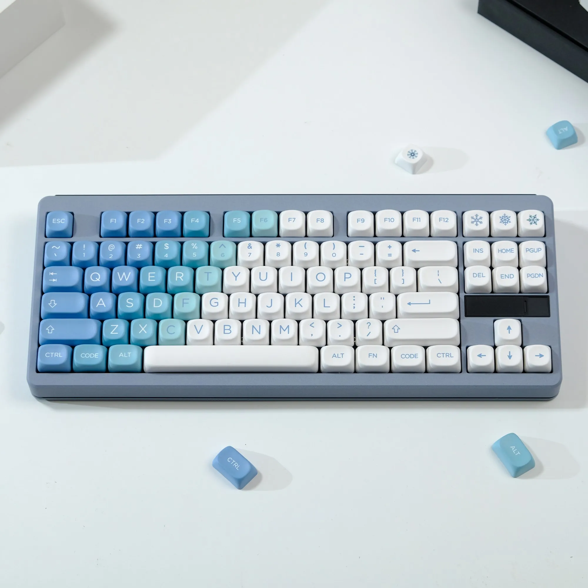 Teclas degradadas PBT MOA, Yeeti Moon Mountain, 5 caras, Dye Sub para teclado mecánico GMK67, Wooting Drunkdeer Keycaps - imagen 5