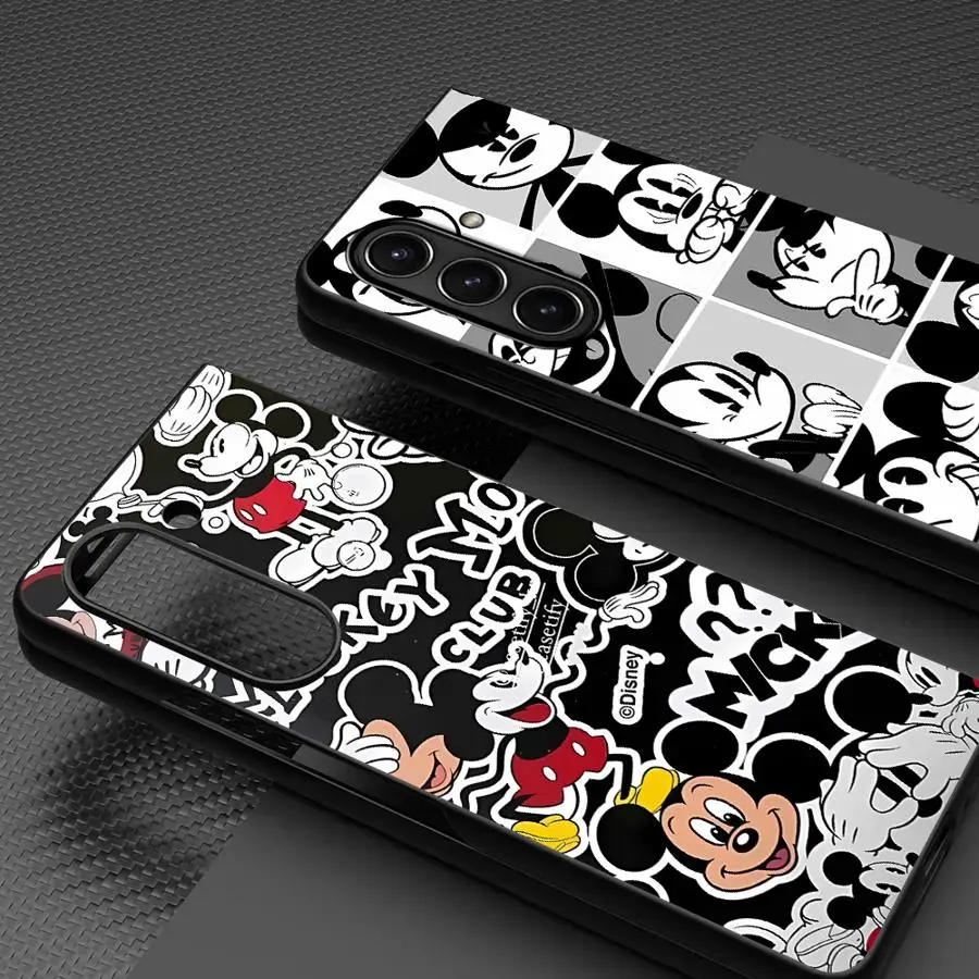 Funda trasera de Mickey Mouse de Disney para Samsung Galaxy ZFold4 ZFold6 ZFold5 Z Fold 7 6 5 4 3 ZFold3 ZFold7