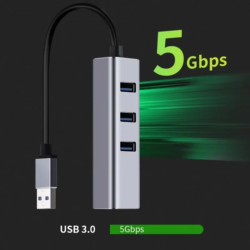 USB C HUB 4 en 2 1000Mbps estación de acoplamiento TypeC a RJ45 adaptador Ethernet USB3.0 HUB tarjeta de red Gigabit extensión de base de carga - imagen 4