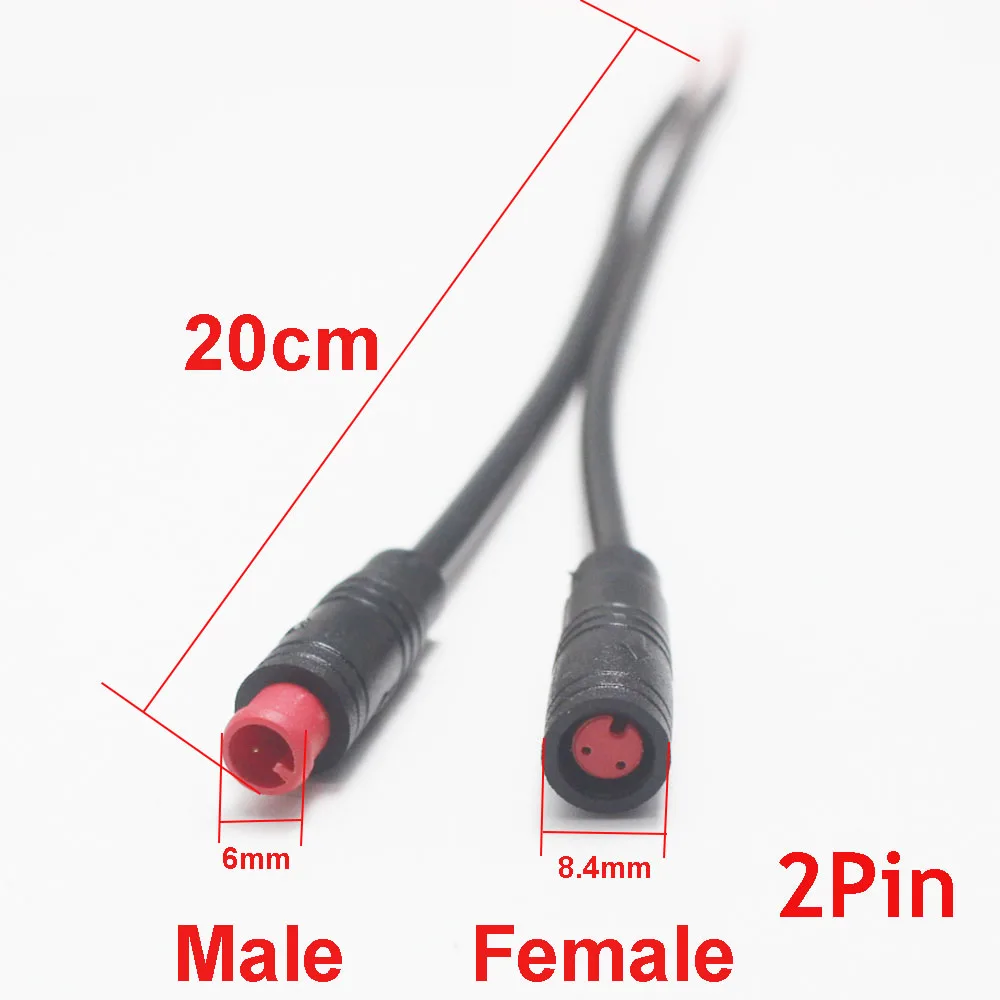 1 par M6 2 3 4 5 6 pines macho hembra Julet bicicleta eléctrica conector de clavija impermeable Scooter Cable de freno enchufe Sensor de señal - imagen 2