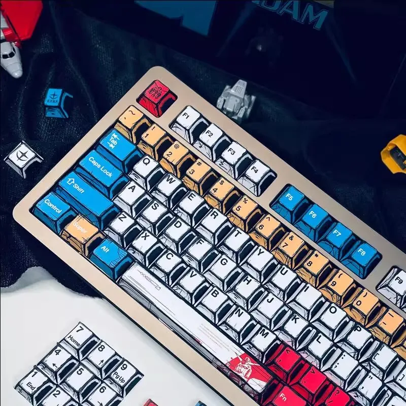 Pintura de dibujos animados de Anime, cien teclas de lámpara mixtas, altura Original de fábrica, juego clásico de 136 teclas, juego de teclas de teclado mecánico - imagen 3