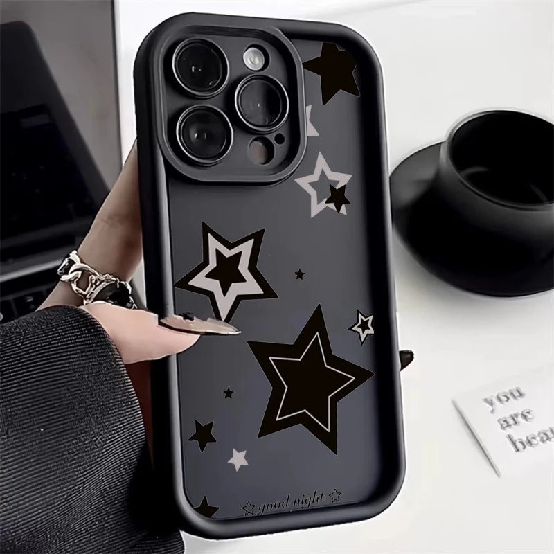 Funda bonita de estrellas rosas para Samsung A16 A15 A35 A55 A54 A34 A33 A53 A52 A13 A14 4G S25 S24 Ultra S22 S23 Plus FE, funda a prueba de golpes - imagen 2