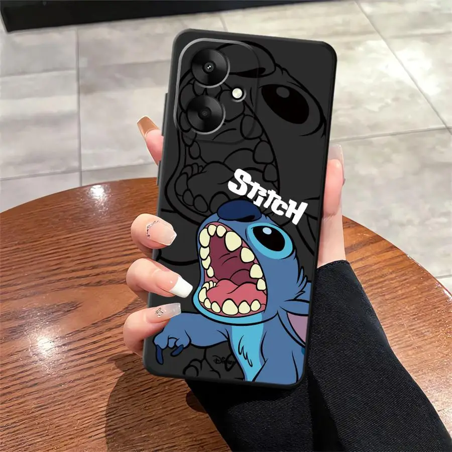 Funda de punto de dibujos animados de Disney para Xiaomi Redmi 12C A5 A3 10 K40 K80 Pro A1 A2 Plus 9 A4 14C 13C, funda negra suave para teléfono - imagen 2