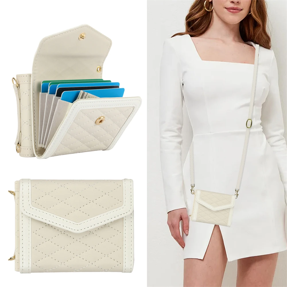 Funda de cuero con cordón cruzado para Samsung Galaxy Z Flip 7 FE 6 5 4 3 Flip6 Flip5 cartera con ranura para tarjetas funda para bolsas a prueba de golpes - imagen 5