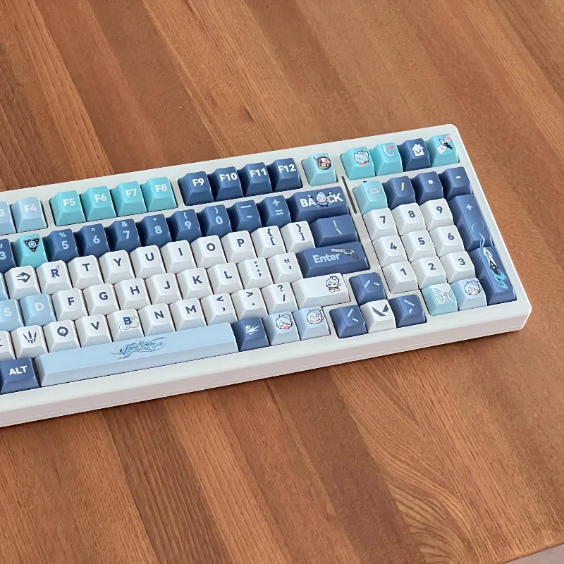 Valorant-teclas temáticas de 139 teclas, perfil de cereza PBT, teclas personalizadas Jett, teclas originales de juego de Anime, accesorios para teclado mecánico - imagen 3