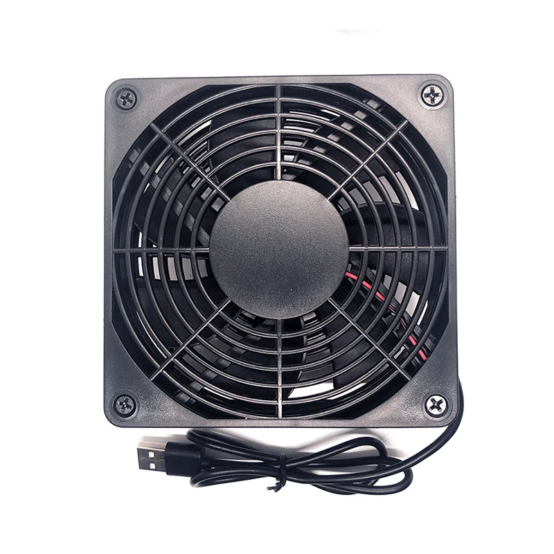 Ventilador de enrutador inalámbrico DIY, radiador de computadora, caja de TV, enfriamiento silencioso, cc 5V, USB 120mm, 120x25mm, almohadilla de pie de cinturón de malla protectora - imagen 2