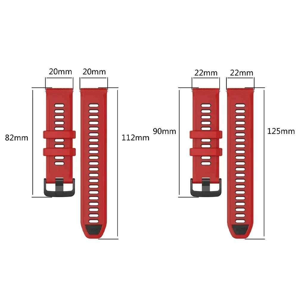 Correa de silicona de 20mm y 22mm para Amazfit GTR 4, 3, 2, 2e, correa de reloj de 47mm para Amazfit GTS 4 2 mini/BALANCE 2/Bip 6/pulsera deportiva activa - imagen 5