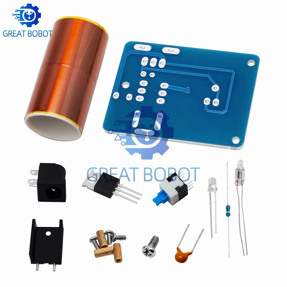 BD243C Mini kit de bobina Tesla: ¡Accesorios mágicos ideales para bricolaje! Libera tu creatividad con tecnología: piezas electrónicas empaquetadas - imagen 5