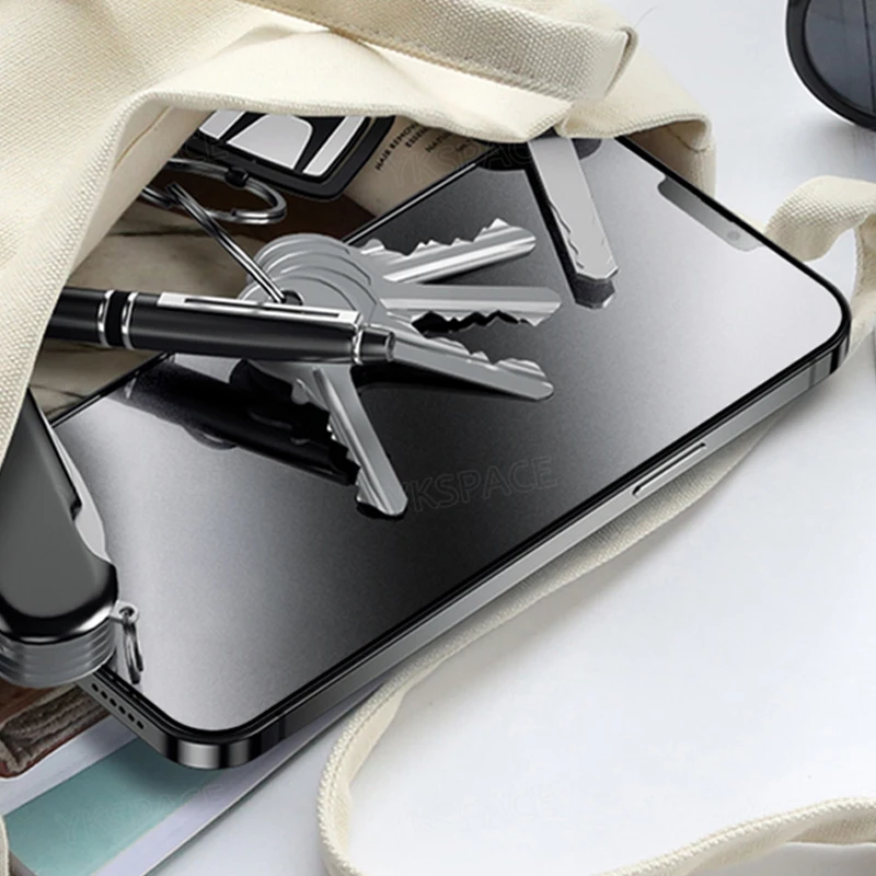 2 uds mate esmerilado Anti rayos azules 9H vidrio templado para iPhone 16e 16 15 14 Plus 13 12 mini 11 Pro X XR XS Max Protector de pantalla - imagen 5