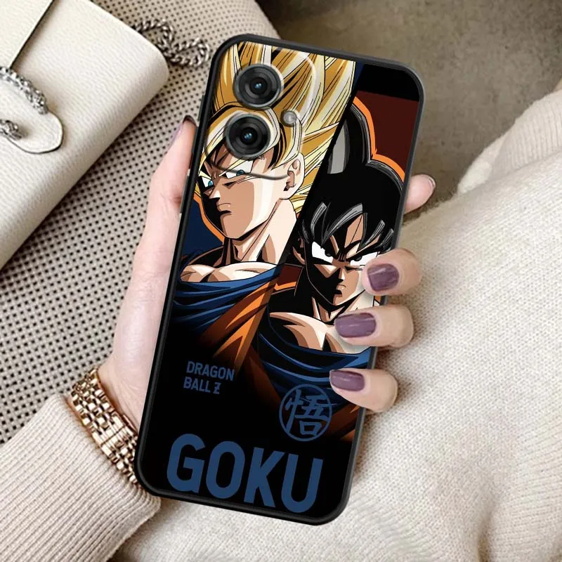 Funda de teléfono D-Dragon Ball Goku a la moda para Motorola G85 Edge 50 G24 G35 G14 G04 40 G72 G34 G31 G Stylus G54 G13 G32 5G negro - imagen 5