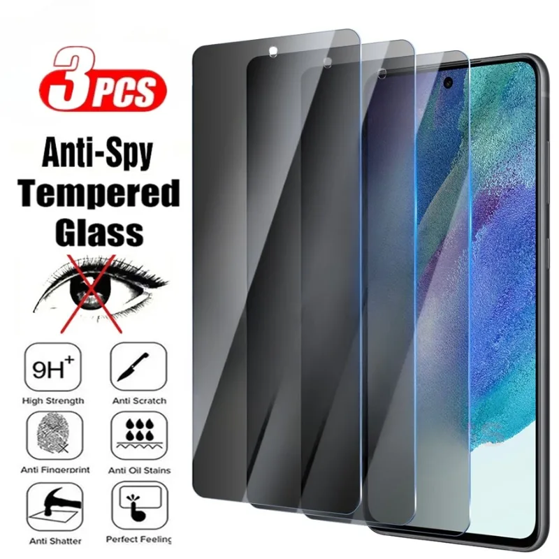 3 uds vidrio templado antiespía para Samsung Galaxy A03 A23 A14 A34 A41 A52 A73 Protector de pantalla para Samsung A15 A25 A35 A55 A53 A70