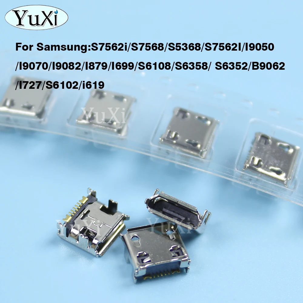 Conector de puerto de carga Micro USB, conector de base de enchufe de 7 pines para Samsung S7562i, S7568, S5368, S7562I, I9050, I9070, I9082, I879, 10 Uds. - imagen 5