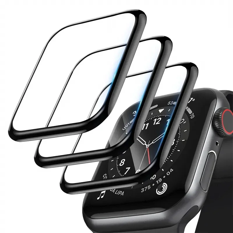 Vidrio suave para Apple Watch Protector de pantalla 44mm 45mm 41mm 38mm 42 40mm 9D HD película completa iWatch series 6 5 3 8 7 9 se Accesorios - imagen 2