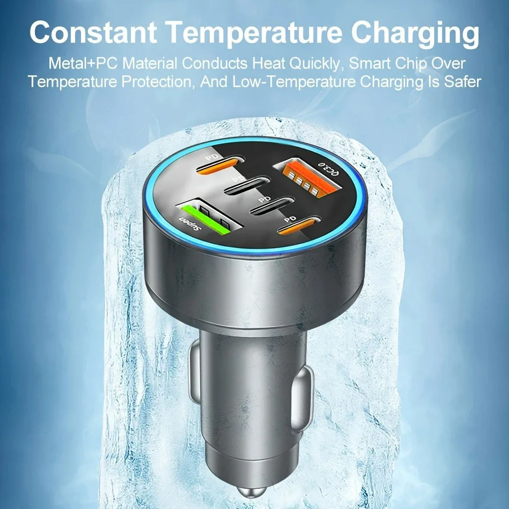 Cargador de coche multipuerto PD QC3.0 USB C carga súper rápida para iPhone 15 Max Samsung Xiaomi tipo C Universal para todos los modelos de coche - imagen 4