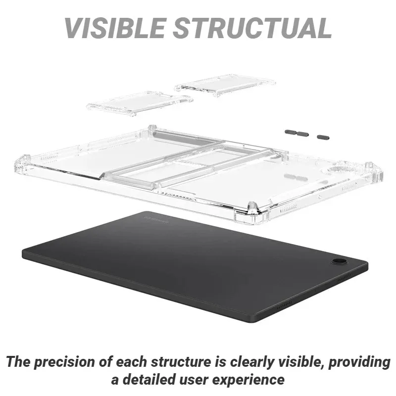 Funda de TPU para Samsung Galaxy Tab A9 Plus 2023, Funda con soporte para PC para Samsung Galaxy Tab A9 8,7 X110 A8 10,5 X200 A7 8,7 T220 - imagen 5