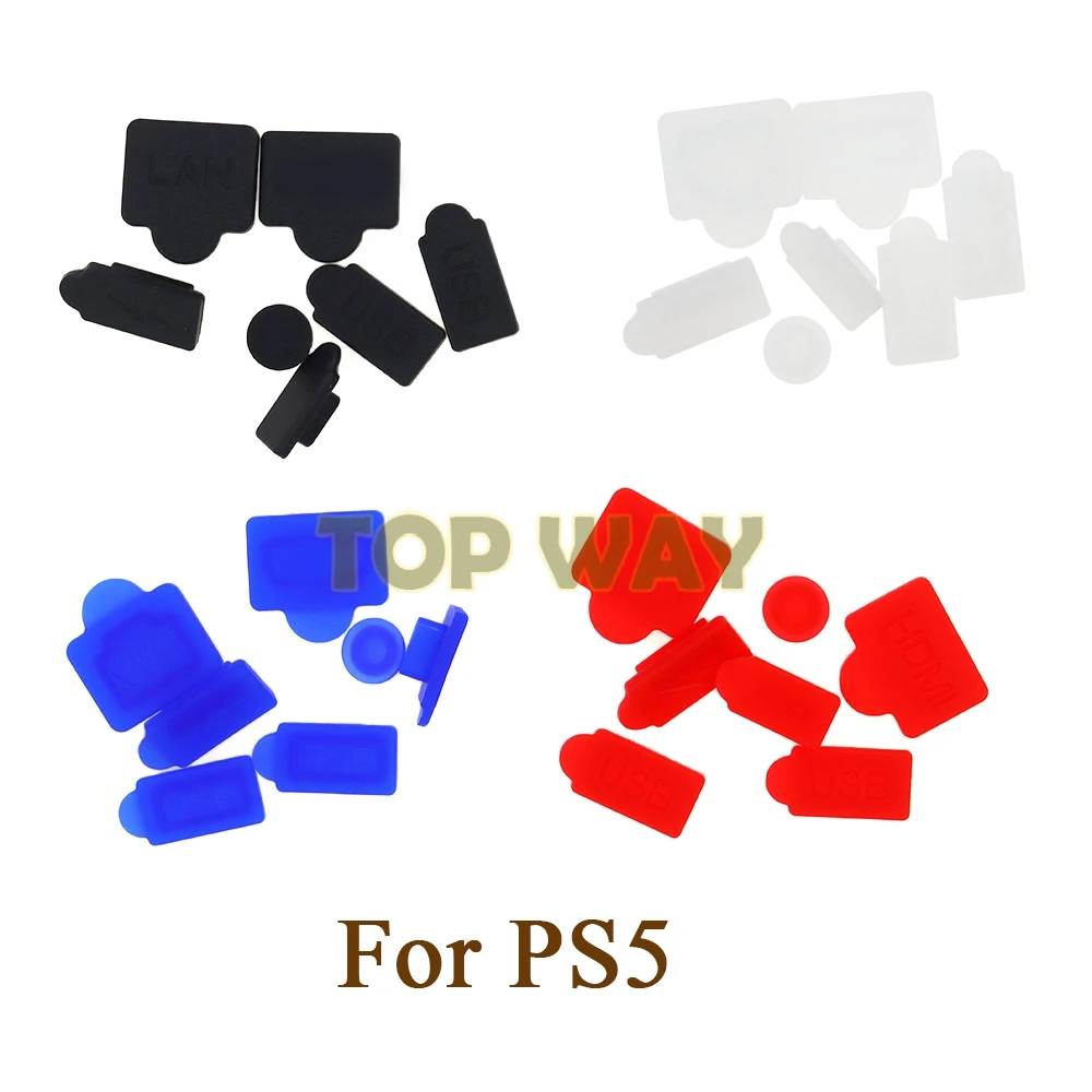 50 juegos de accesorios para consola PS5, juego de tapones antipolvo de silicona, interfaz Compatible con USB y HDMI, cubierta antipolvo, enchufe a prueba de polvo - imagen 2