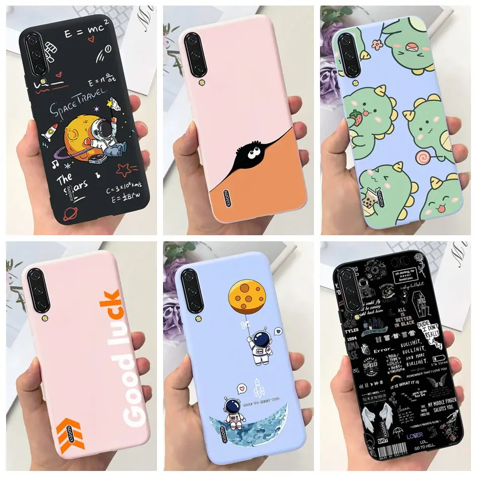 Para Xiaomi Mi 9 Lite Funda lindo astronauta dibujos animados Funda a prueba de golpes Funda de silicona para Xiaomi Mi 9 SE Mi9 Protector Mi9Lite